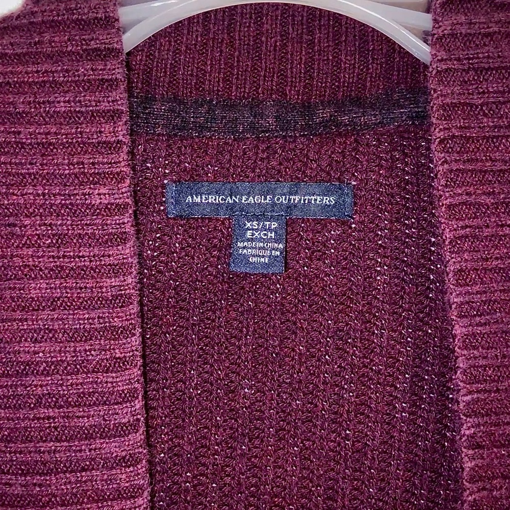 American Eagle Maroon Cardigan